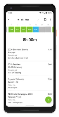 MOCO Time Tracking android App screenshot 2